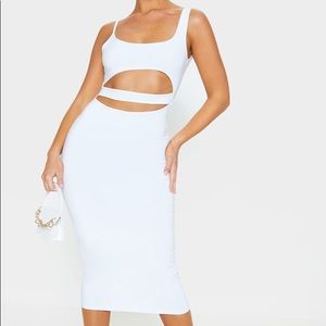 Prettylittlething PLT Slinky White Dress sz 6 (sold out ) NWOT